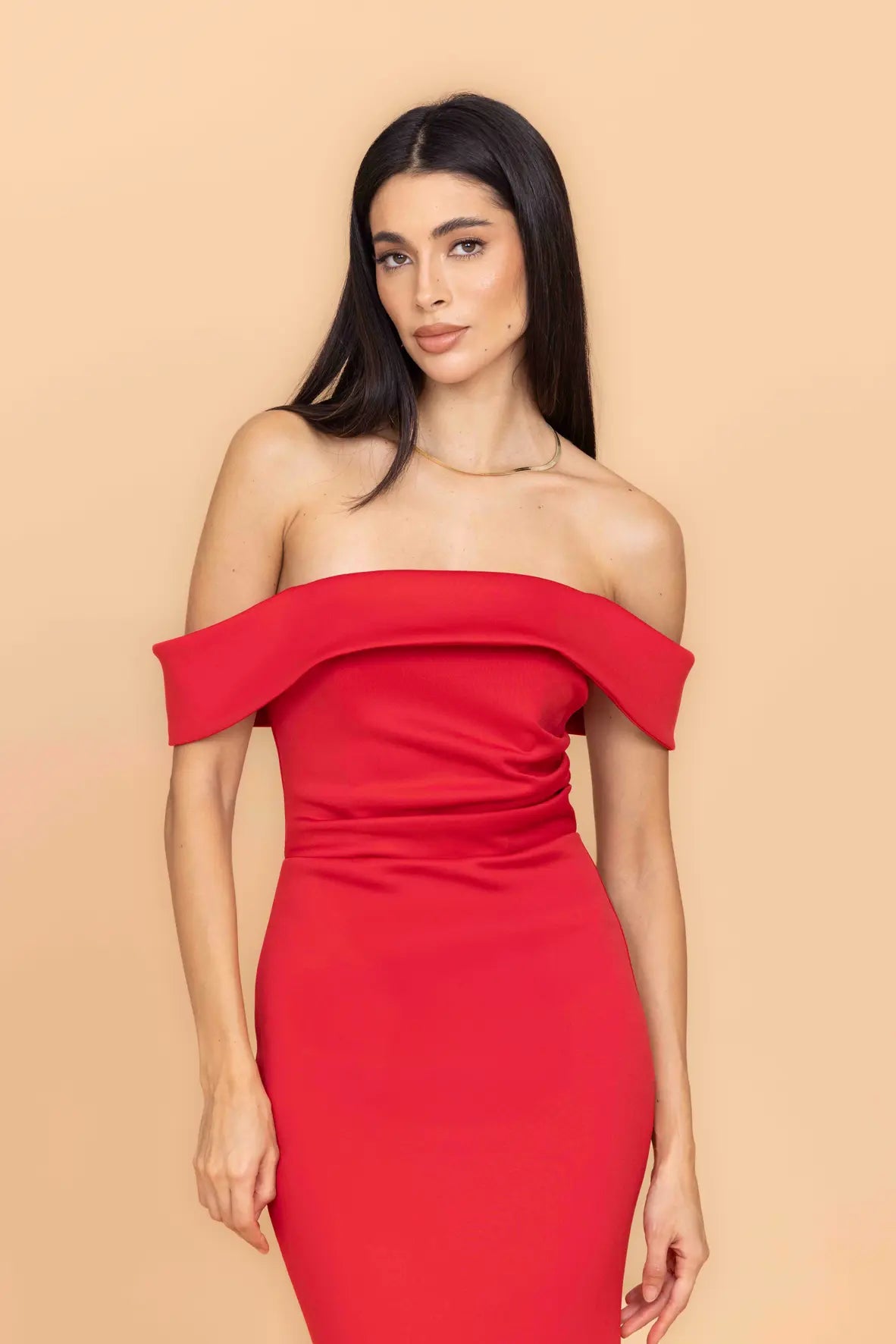 beginning boutique orange dress Ella Orange Off Shoulder Formal Dress - US 12 main image 0