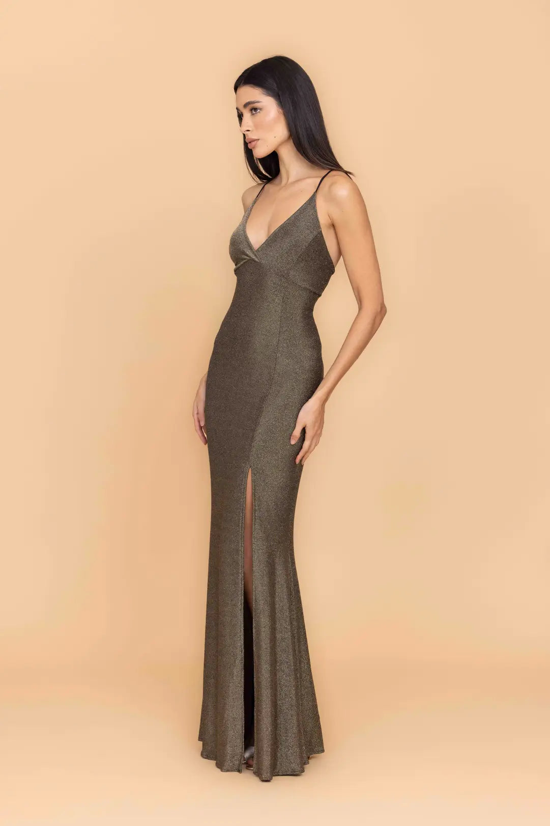 ARGENTINE Gold Maxi Dress