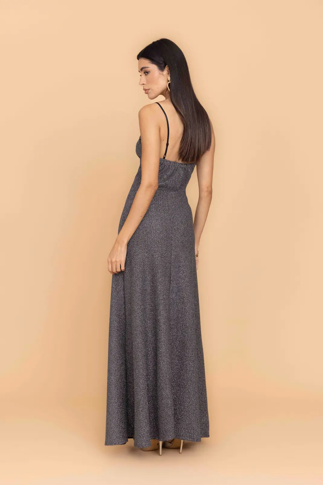 AMELIA Silver Maxi Dress