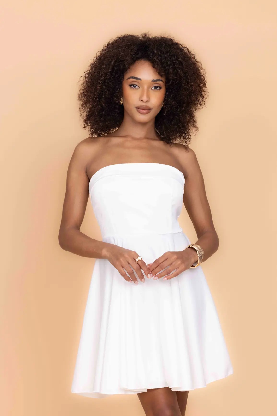 BAILEY White Skater Dress
