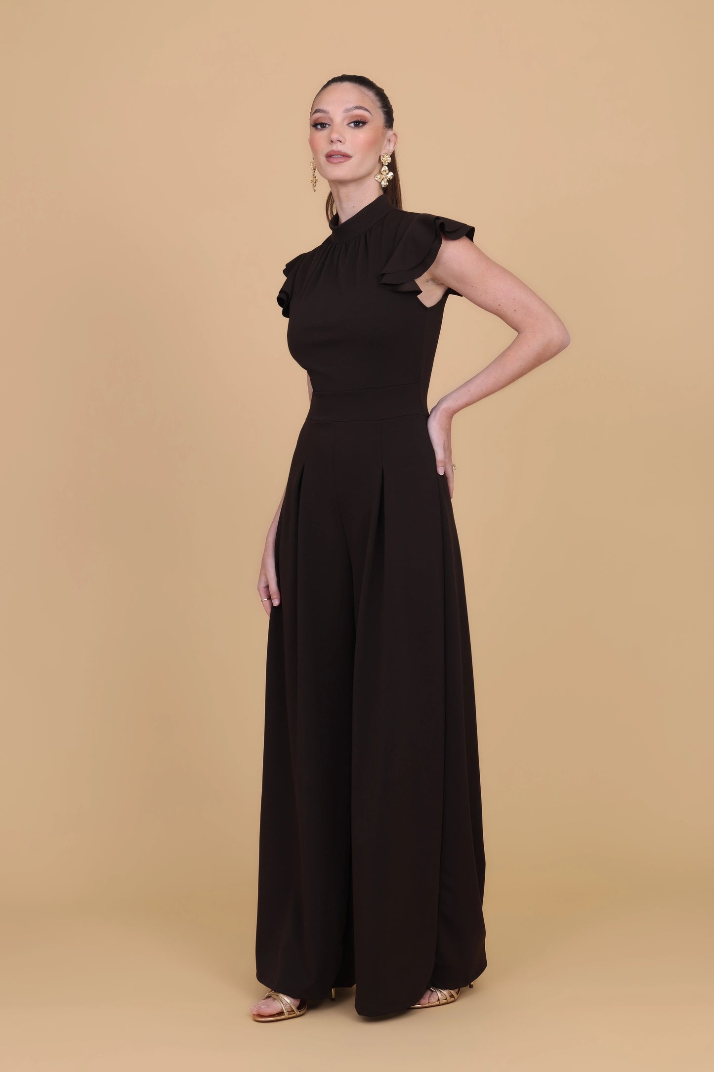 ASHLEY Dark Brown Jumpsuit