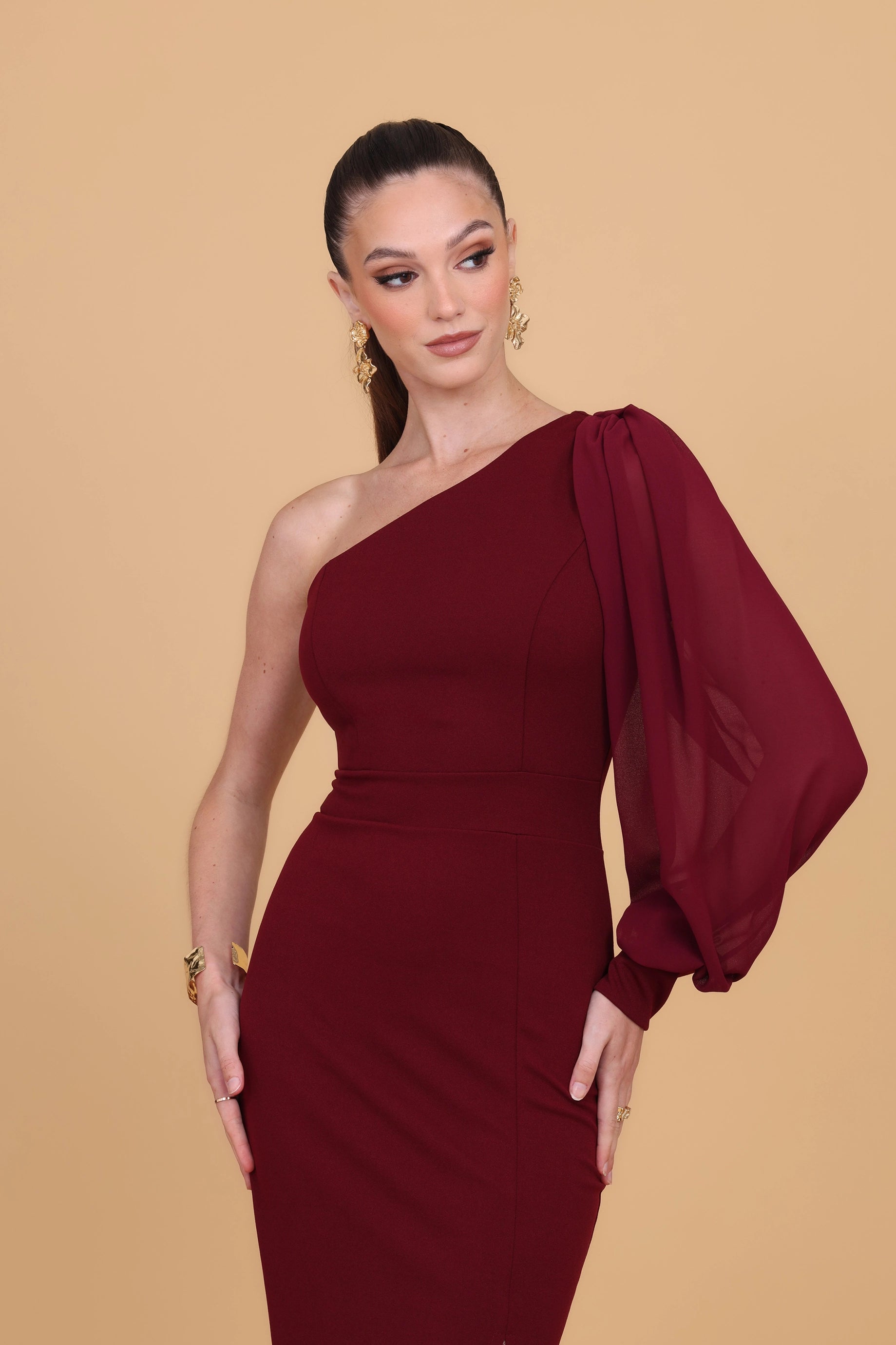 EMILY Wine Maxi Dress – WalG London