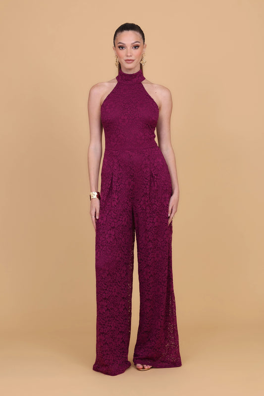 WILEMINA Plum Jumpsuit