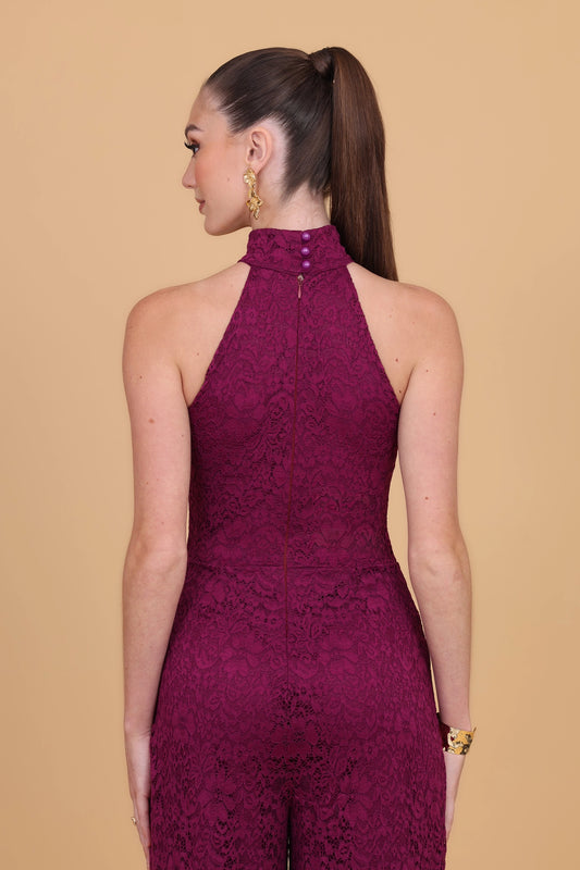 WILEMINA Plum Jumpsuit