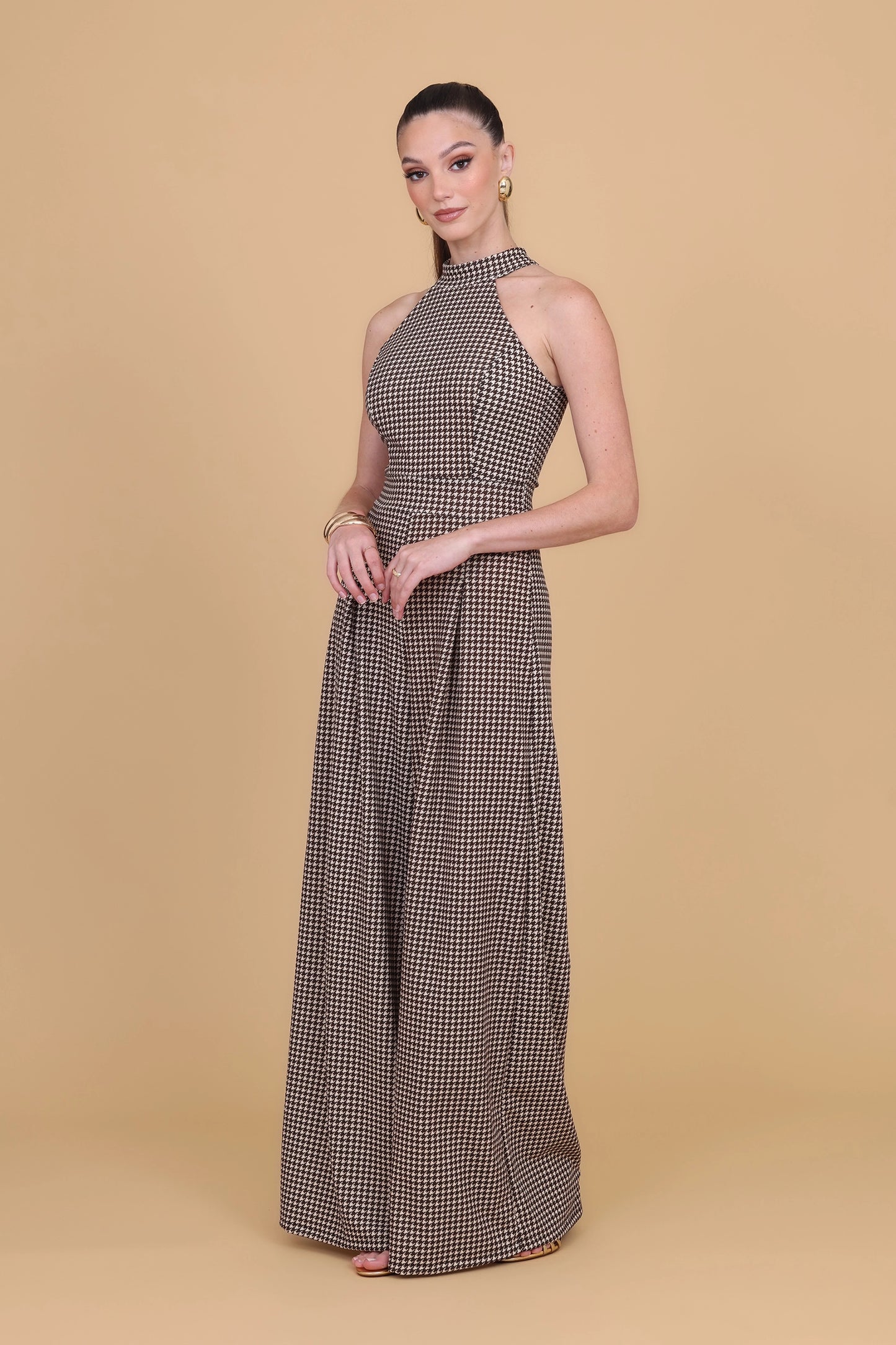ANNA Overall in Braun und Creme