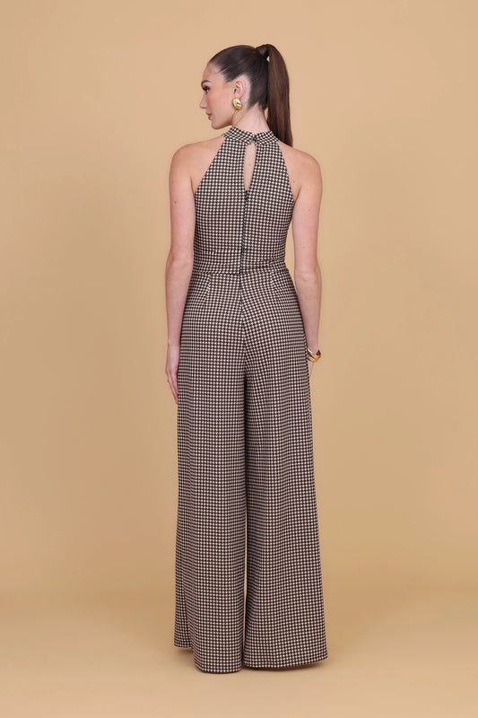 ANNA Brown & Cream Jumpsuit