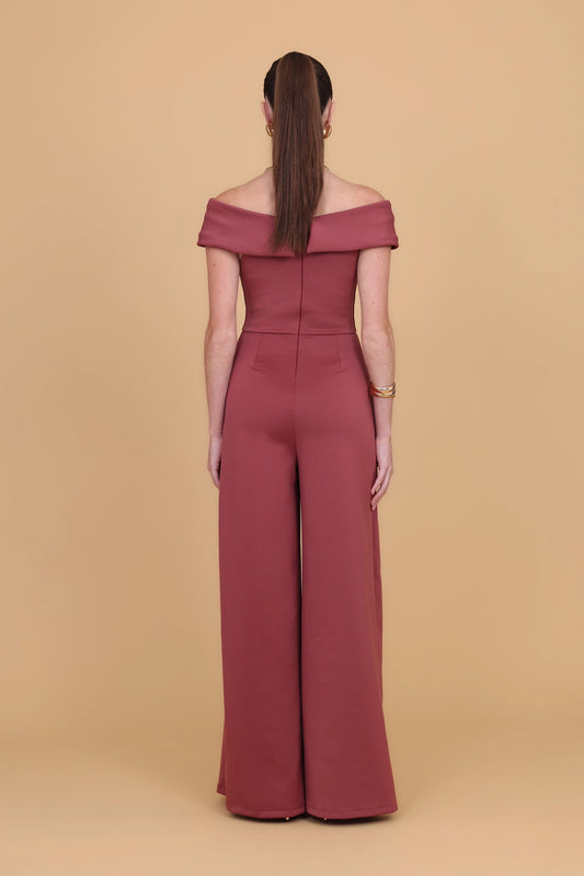 AMBER Dark Mauve Jumpsuit