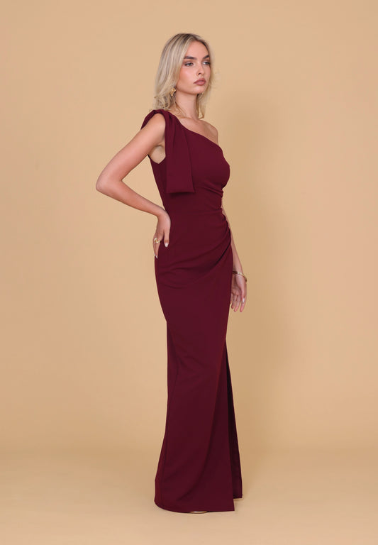 TALIA Burgundy Maxi Dress