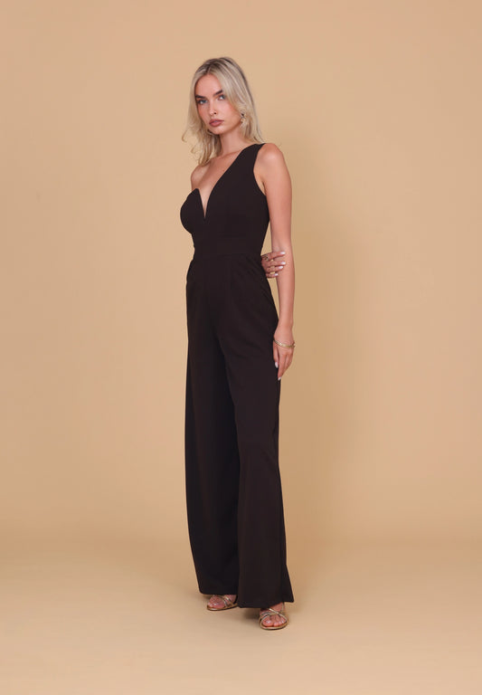 FLEUR Dark Brown Jumpsuit