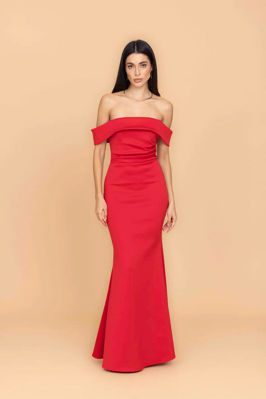 ALEX Red Maxi Dress