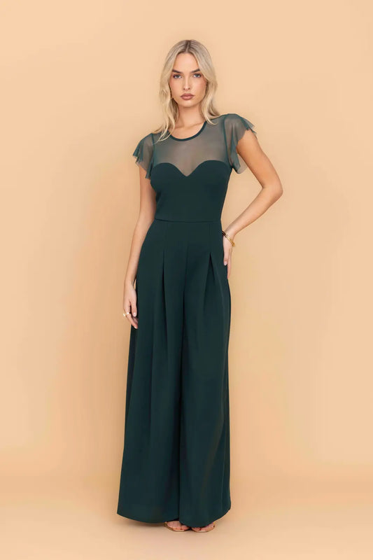 BERNICE Forest Green Jumpsuit