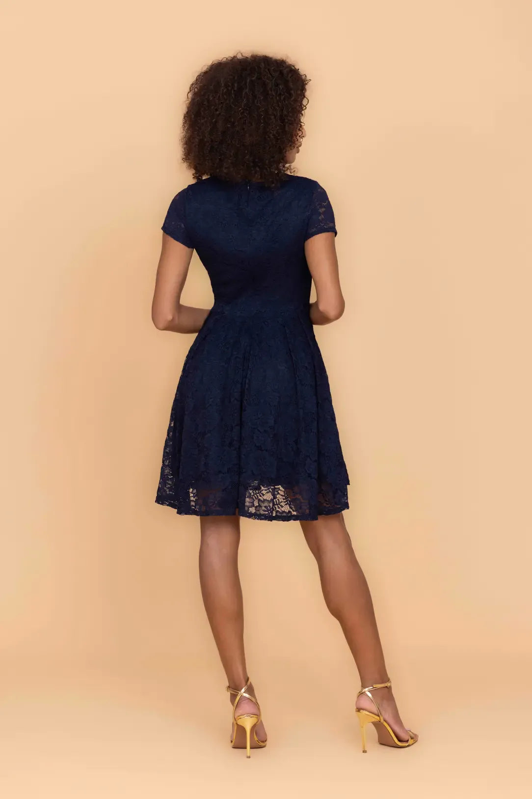 STACEY Marineblaues Minikleid