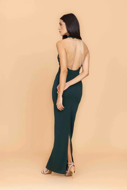 LEILA Waldgrünes Maxikleid