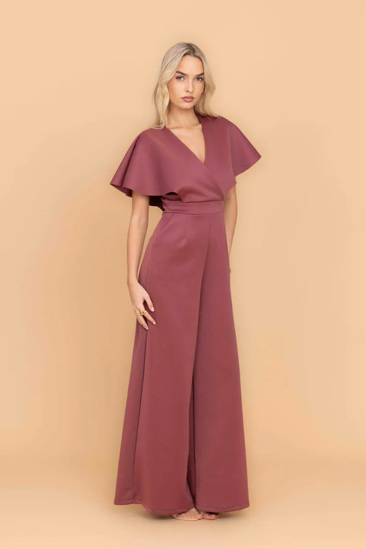 BETTY Overall in Dunkelmauve-Rosa