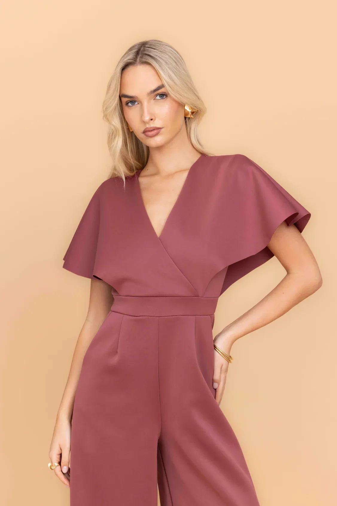 BETTY Dark Mauve Pink Jumpsuit