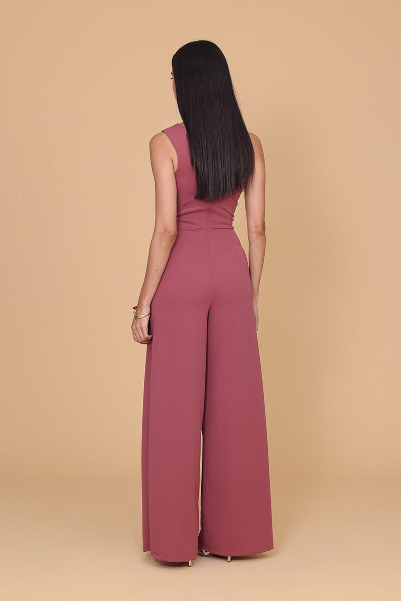 FLEUR Dark Mauve Pink Jumpsuit