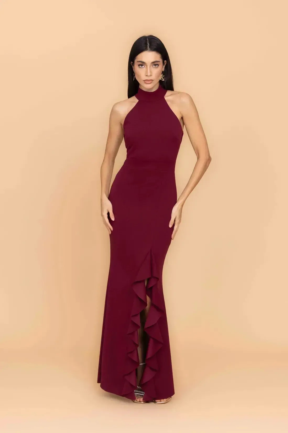 CLAUDINE Wine Maxi Dress - 34 CLAUDINE Wine Maxi Dress - 34