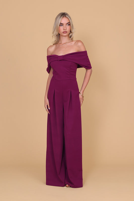 MONA Pflaumen-Jumpsuit