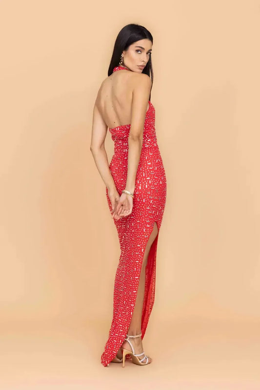 AXL Rotes Maxikleid
