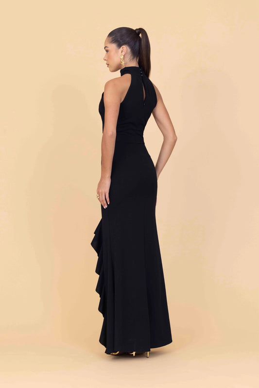 CLAUDINE Black Maxi Dress