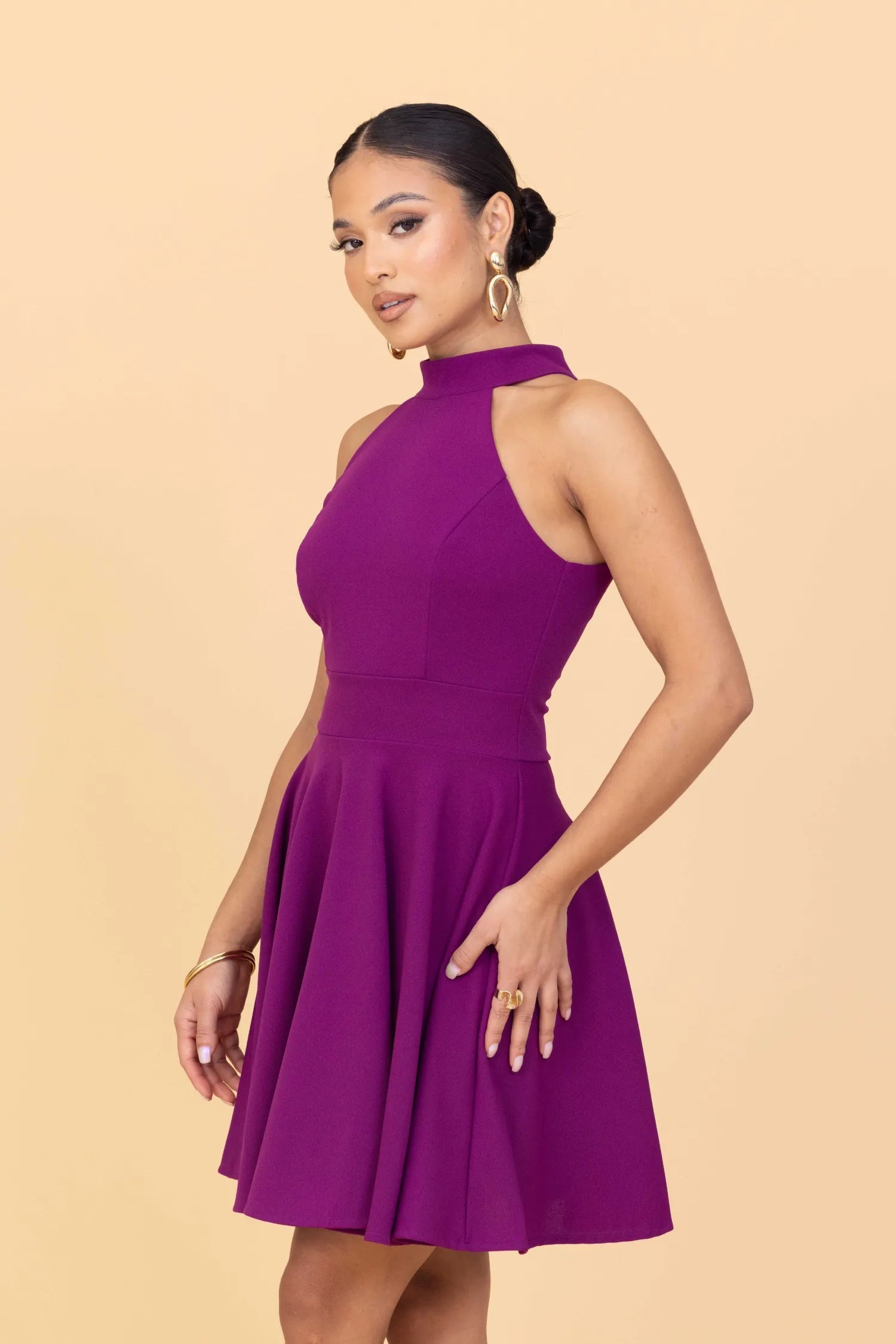 plum color mini dress RUBY Petite Color:Chambray Blue BRIDE BY TRENDS & OCCASION Rehearsal Dinner Fully lined and cut Autumn Pink Jersey Dress