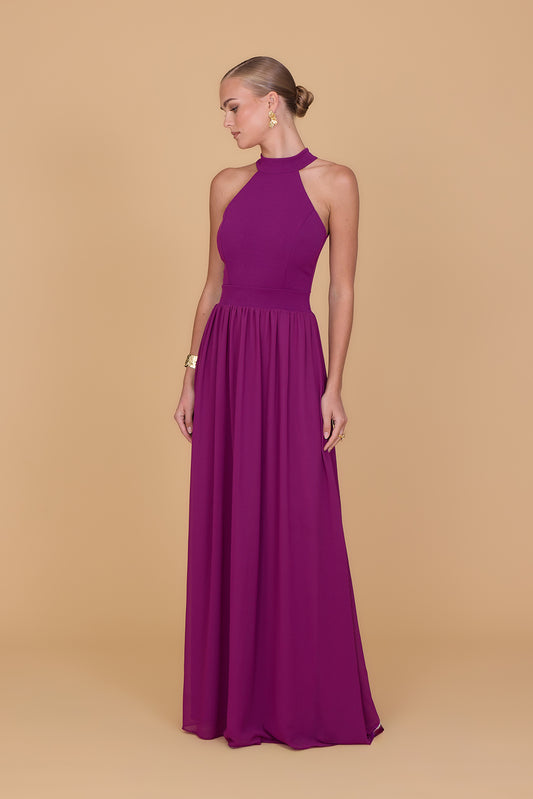 LILAH Plum Maxi Dress
