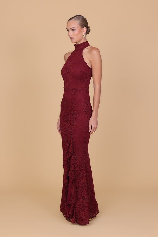 ACIA Wine Maxi Dress