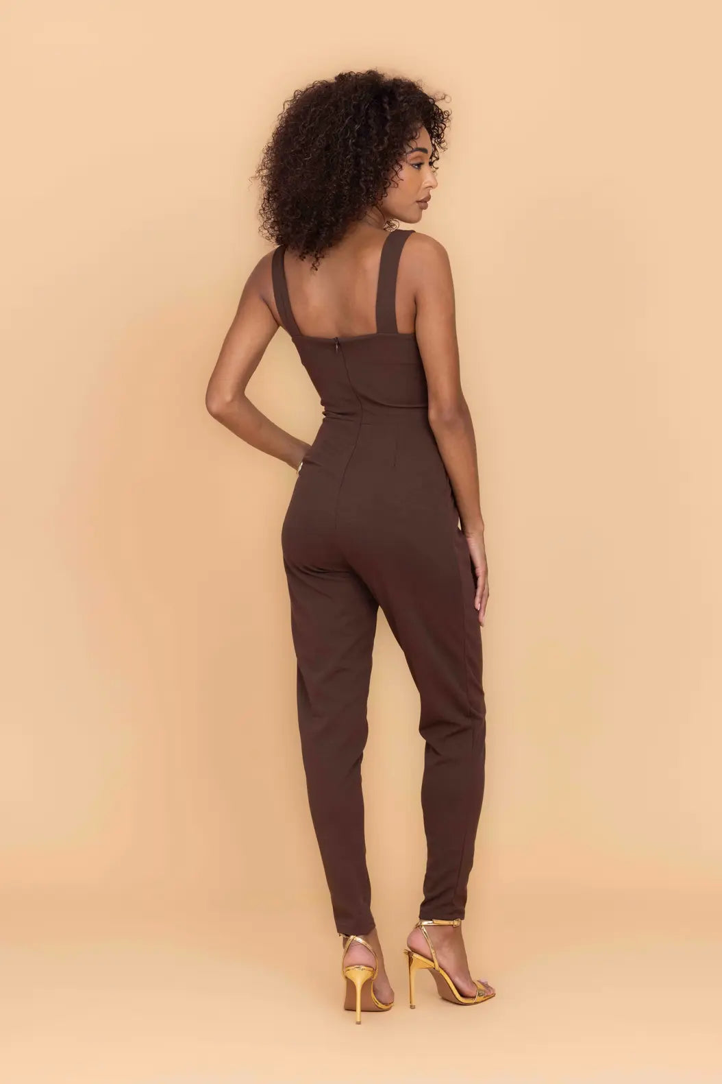 OLIVIA Dark Brown Jumpsuit
