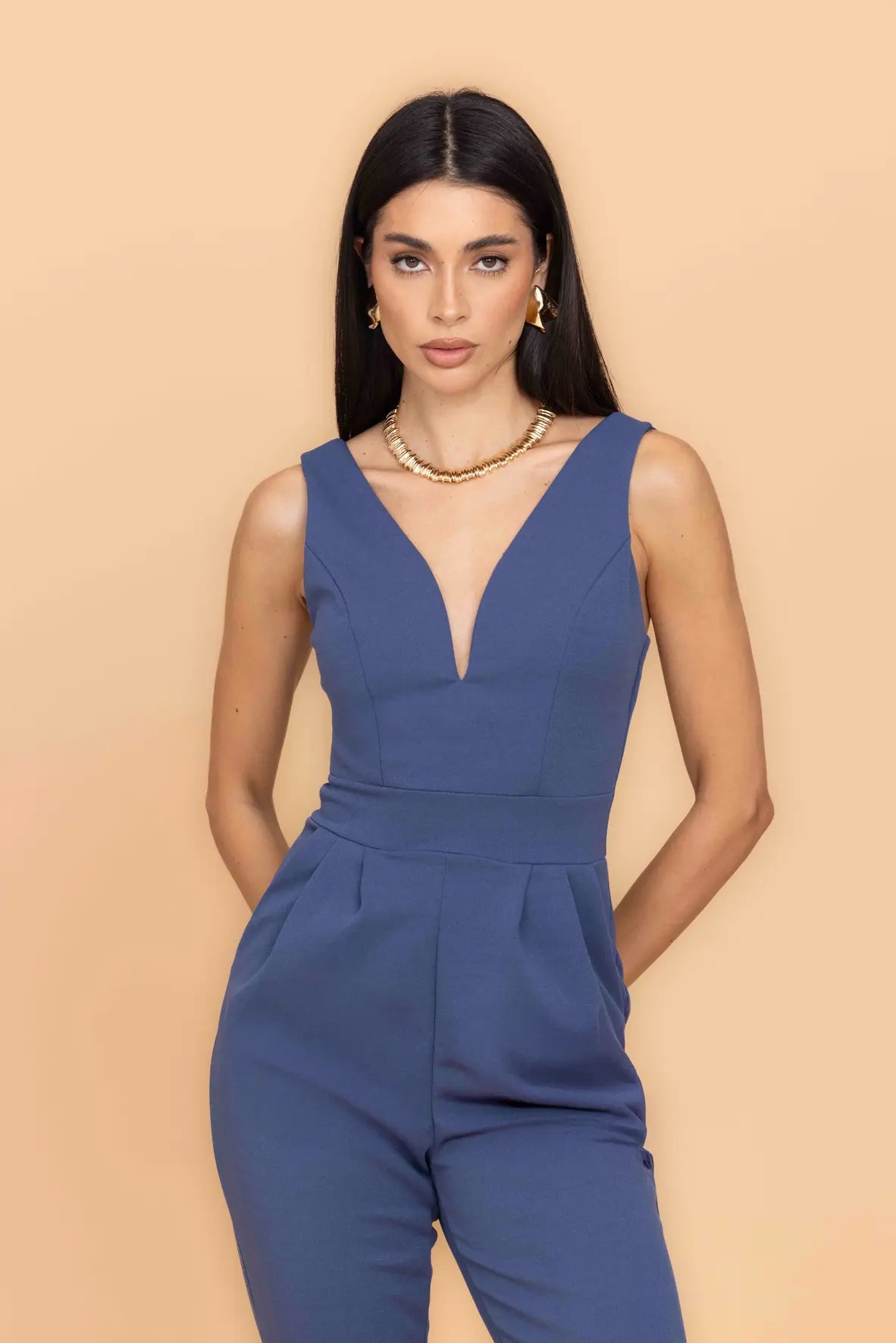 OLIVIA Indigo Blue Jumpsuit