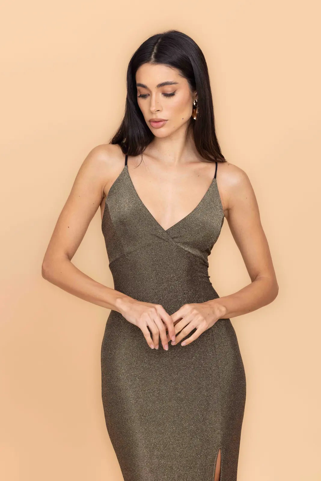 ARGENTINE Gold Maxi Dress