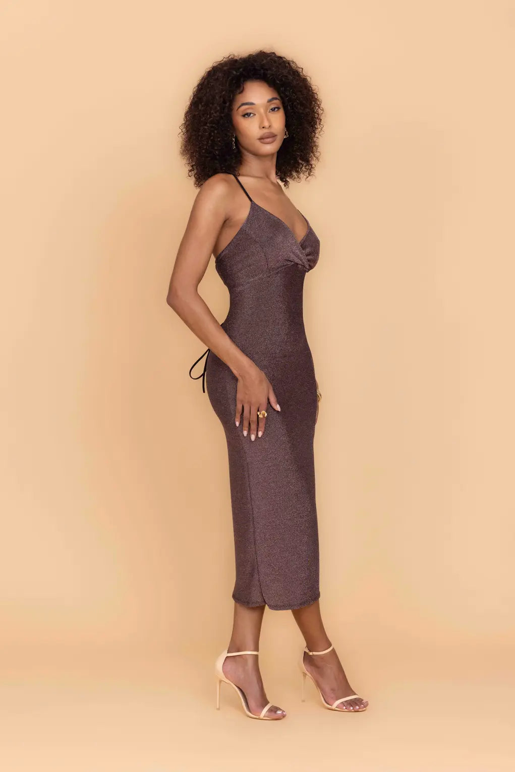 ARGENTINE Bronze Midi Dress