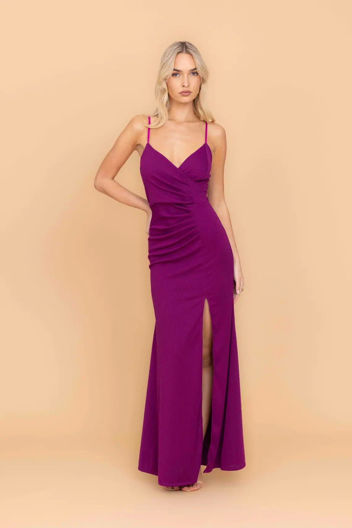 CINDY Plum Maxi Dress