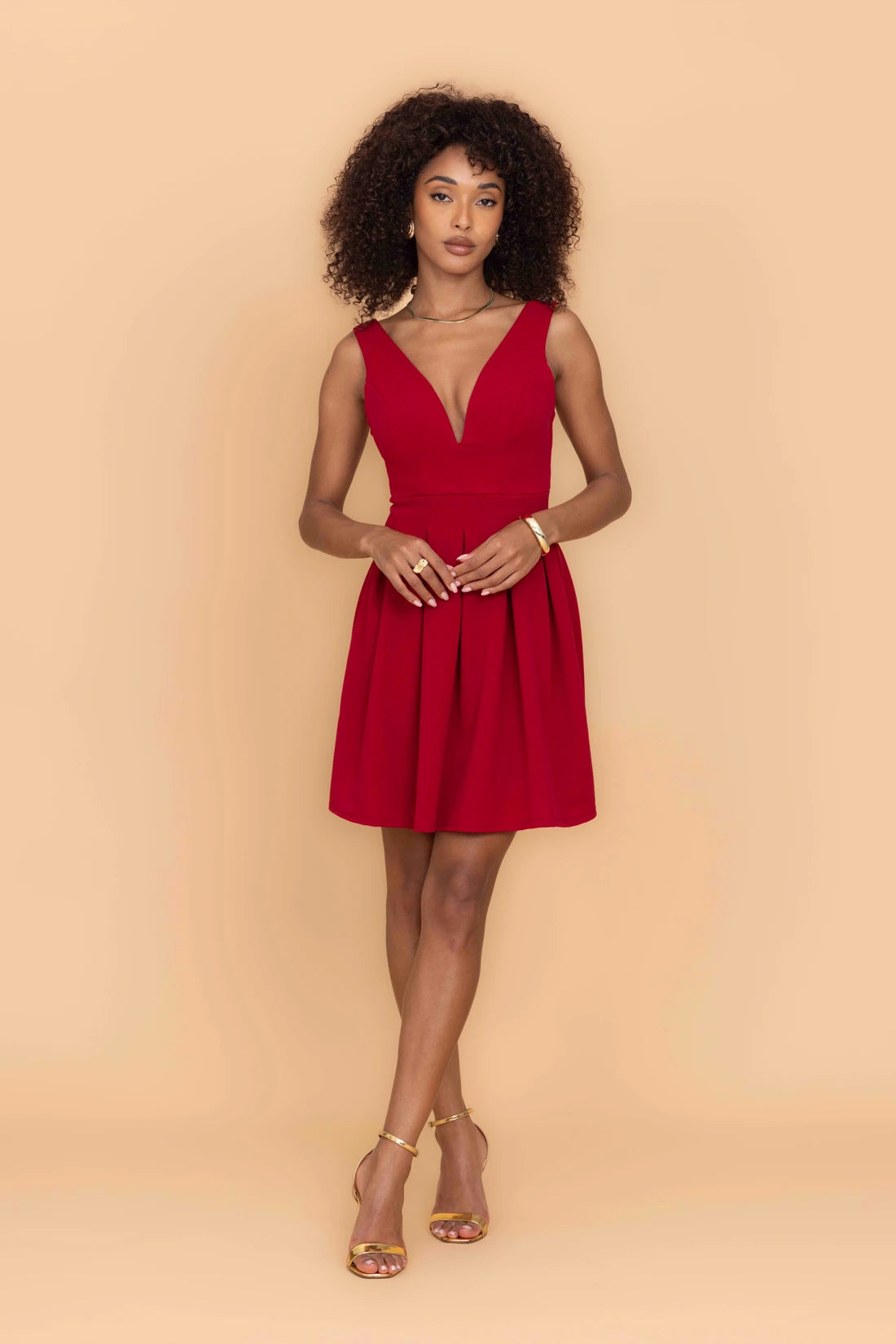 ELOISE Scarlet Skater Dress
