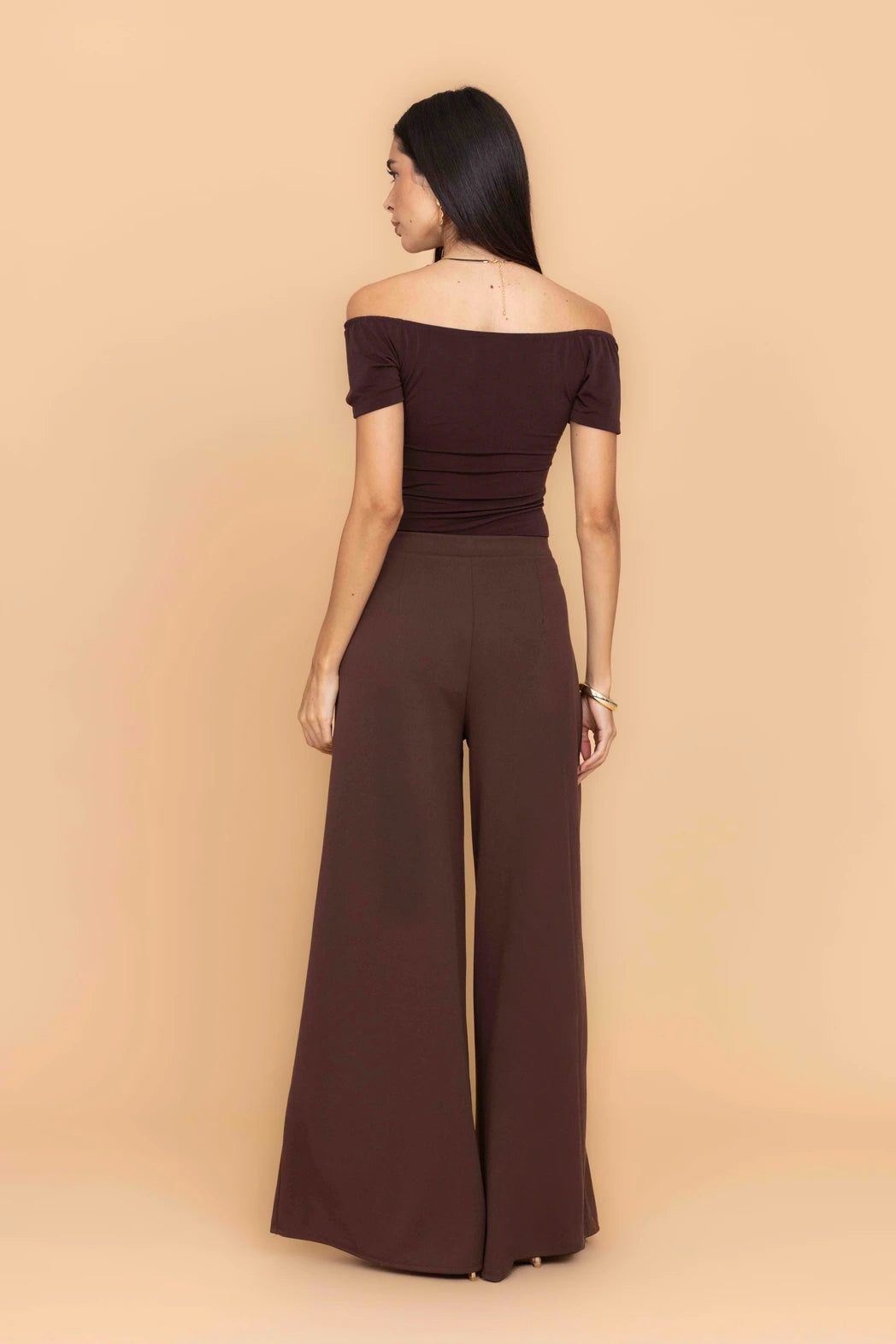 HALLIE Dark Brown Bodysuit