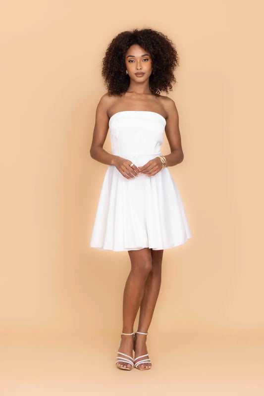 BAILEY White Skater Dress