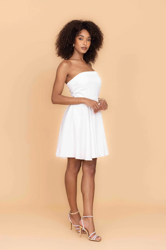 BAILEY White Skater Dress