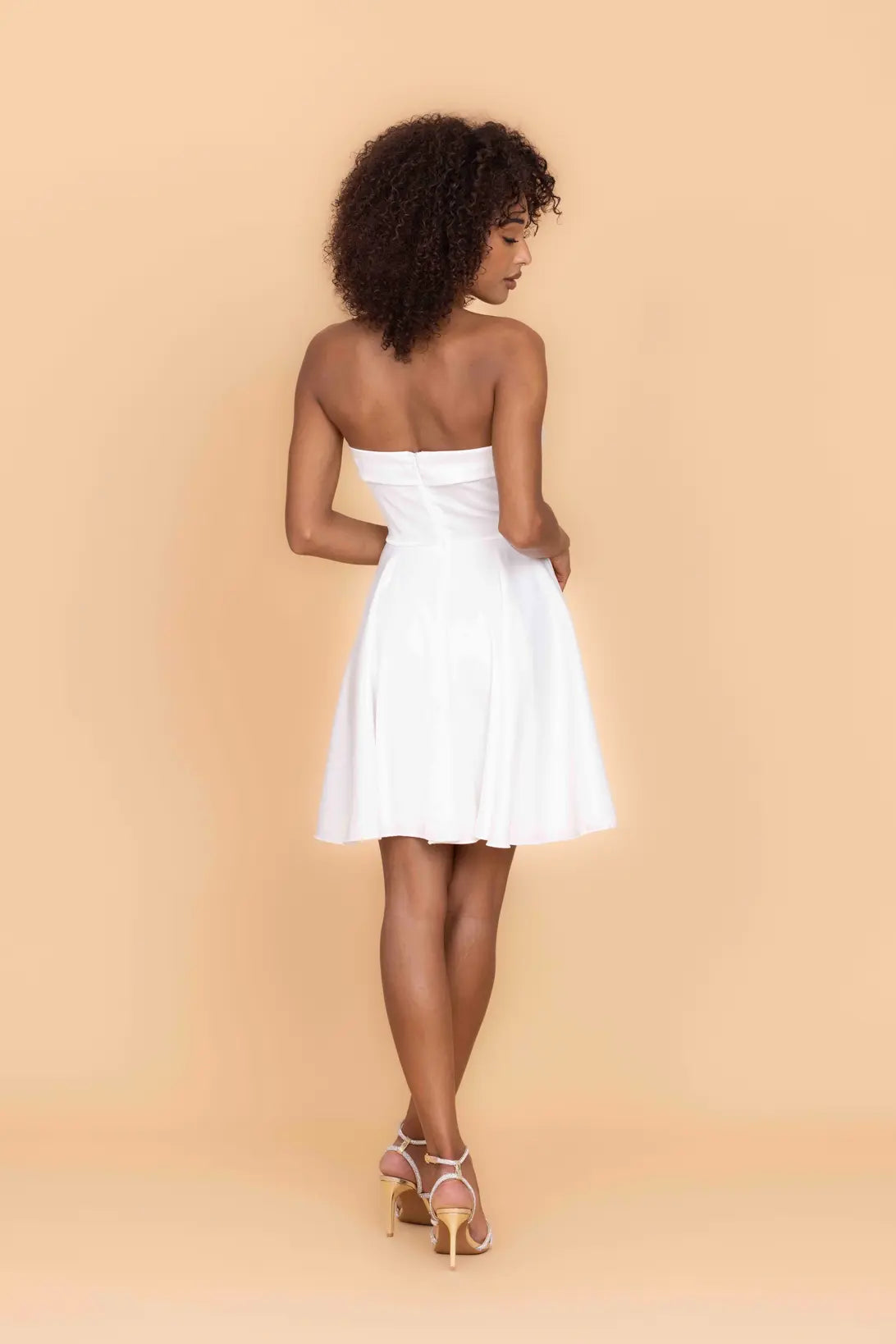 BAILEY White Skater Dress