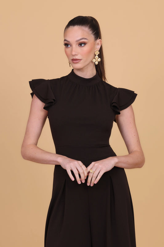 ASHLEY Dark Brown Jumpsuit