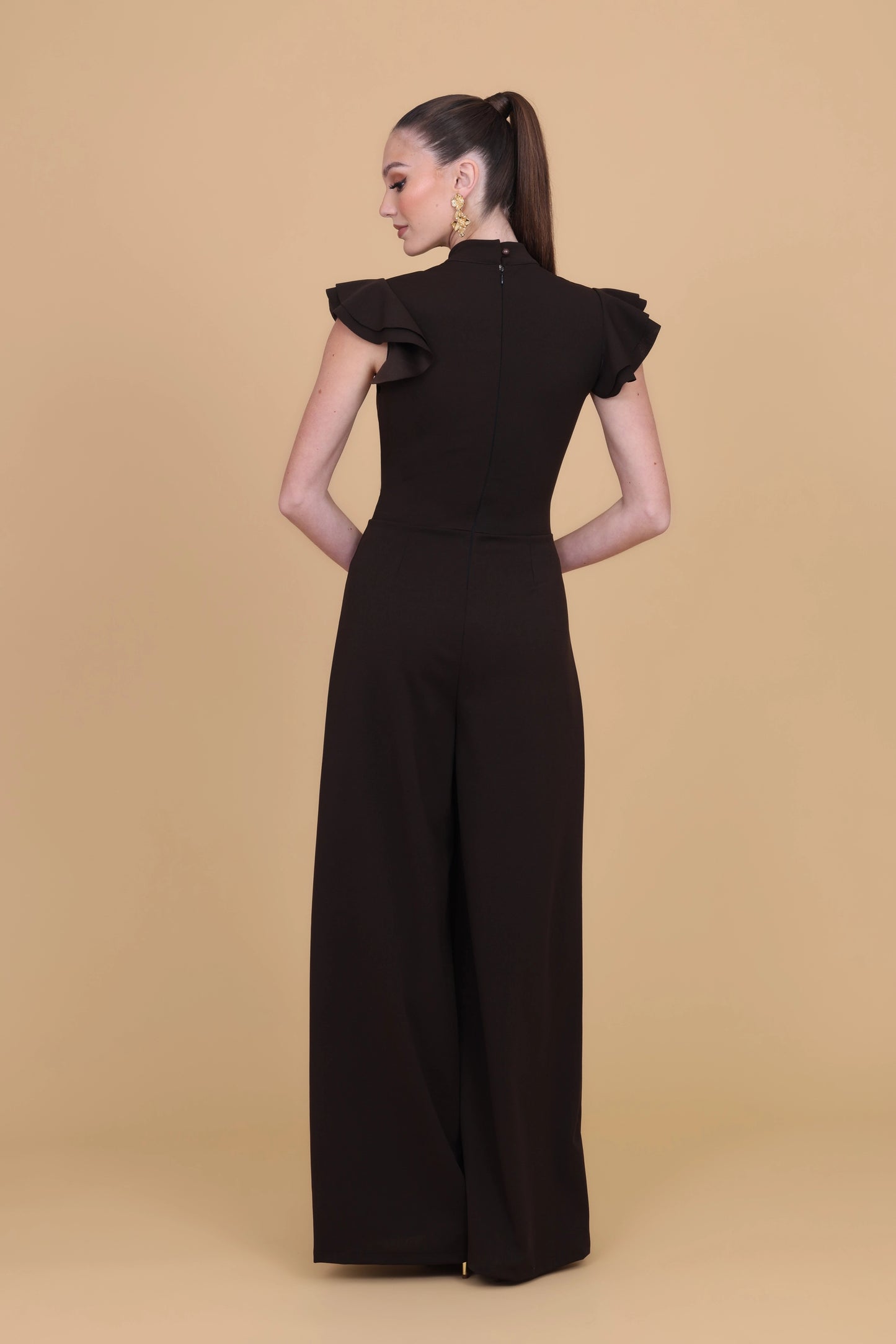 ASHLEY Dark Brown Jumpsuit