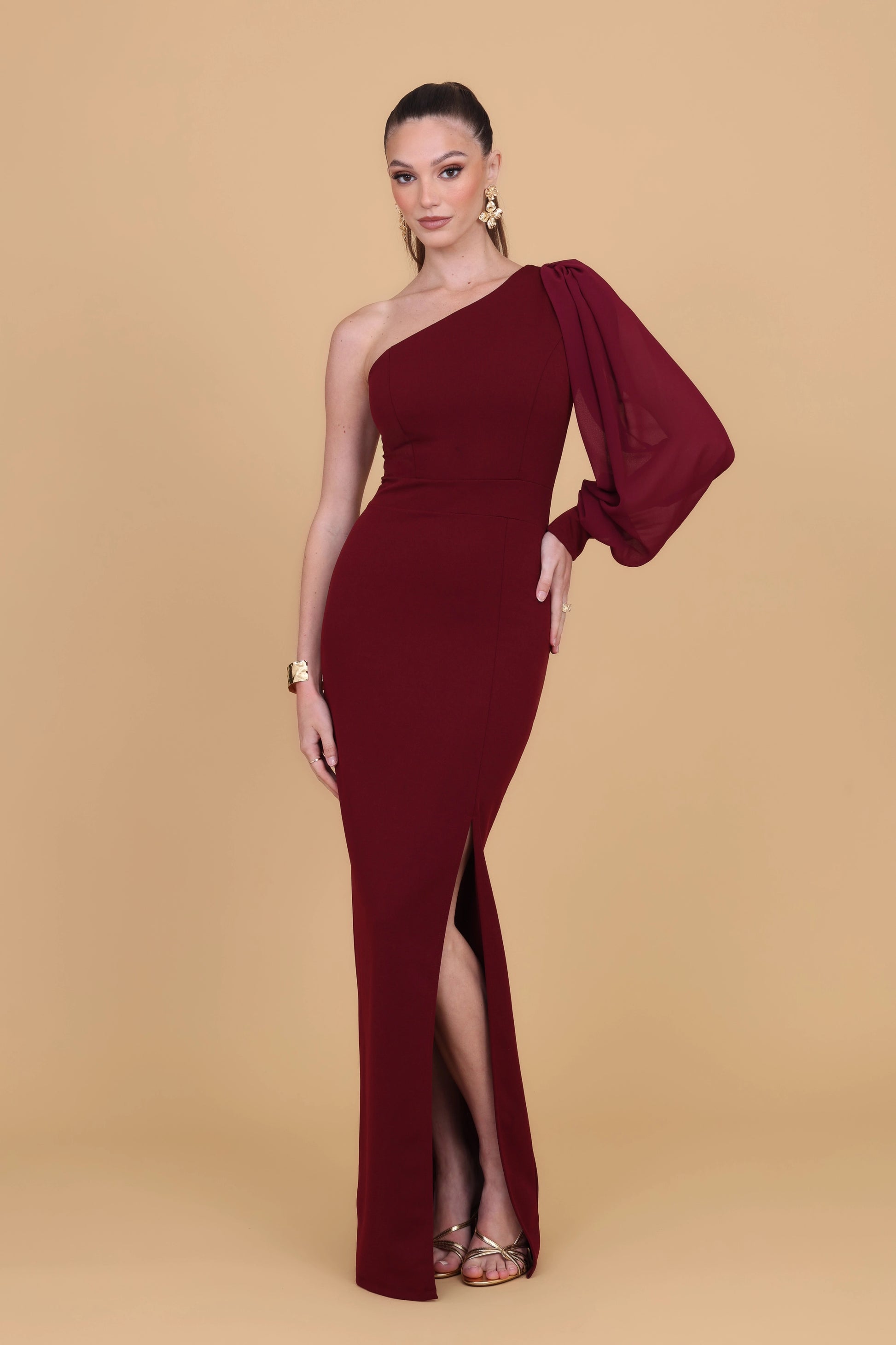 EMILY Wine Maxi Dress – WalG London