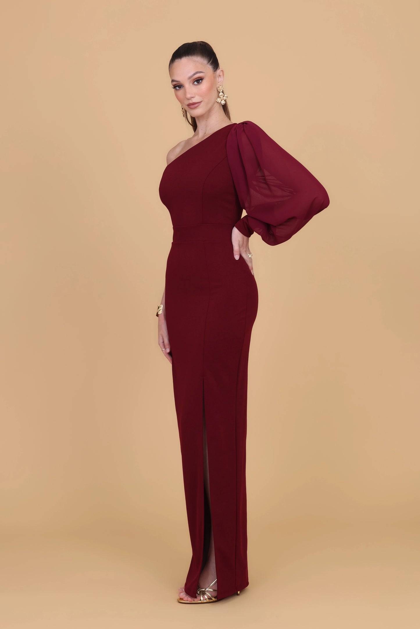 EMILY Wine Maxi Dress