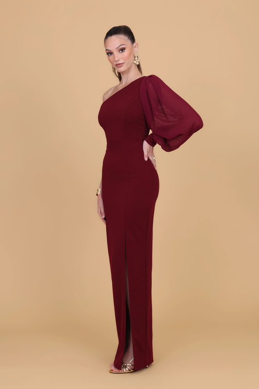 EMILY Wine Maxi Dress