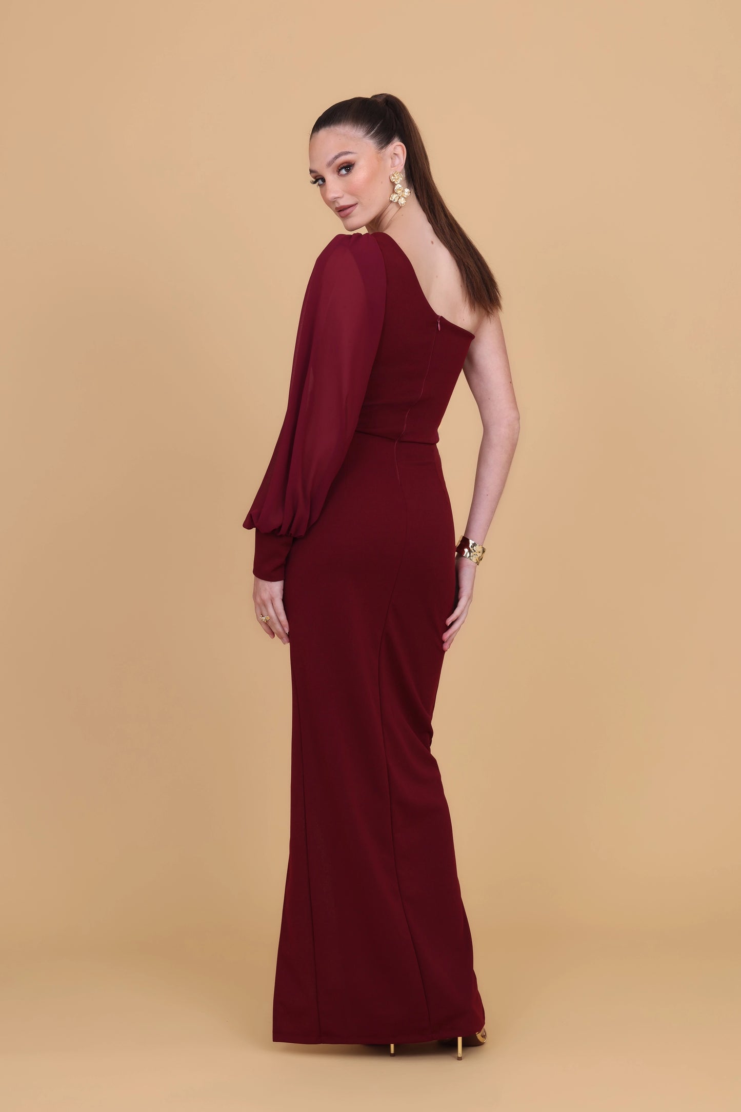 EMILY Wine Maxi Dress