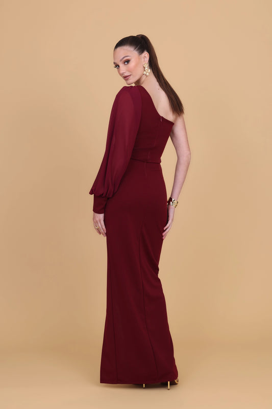 EMILY Wine Maxi Dress
