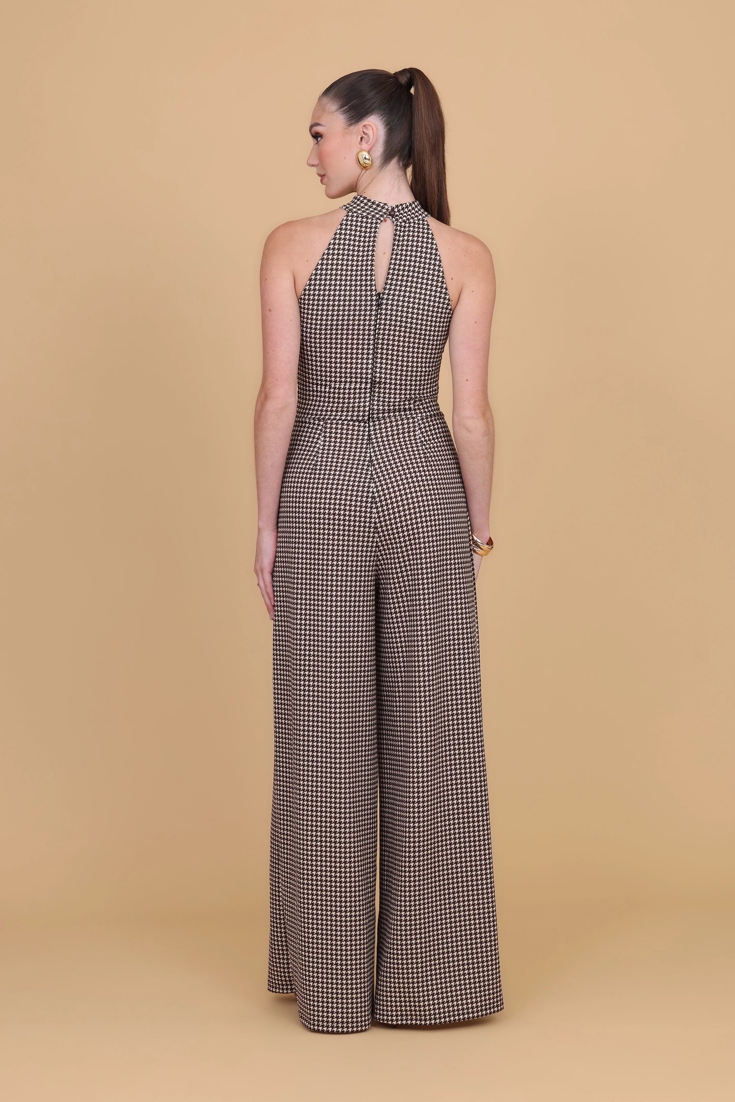 ANNA Brown & Cream Jumpsuit