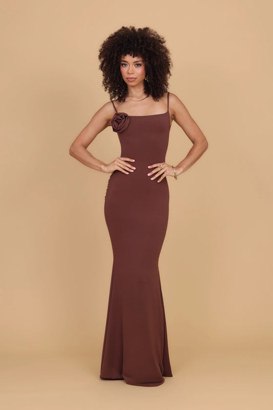 MARY Mocha Maxi Dress