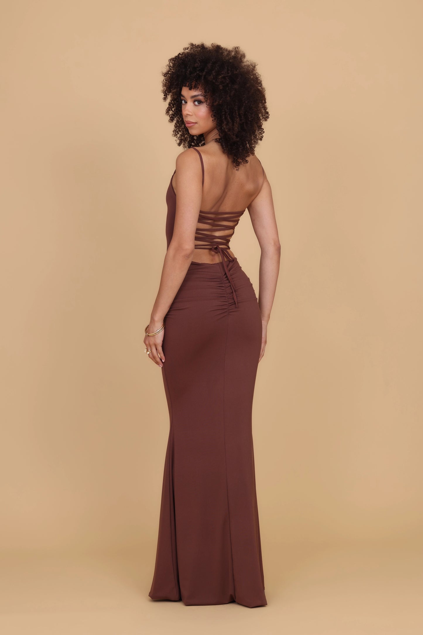 MARY Mocha Maxi Dress