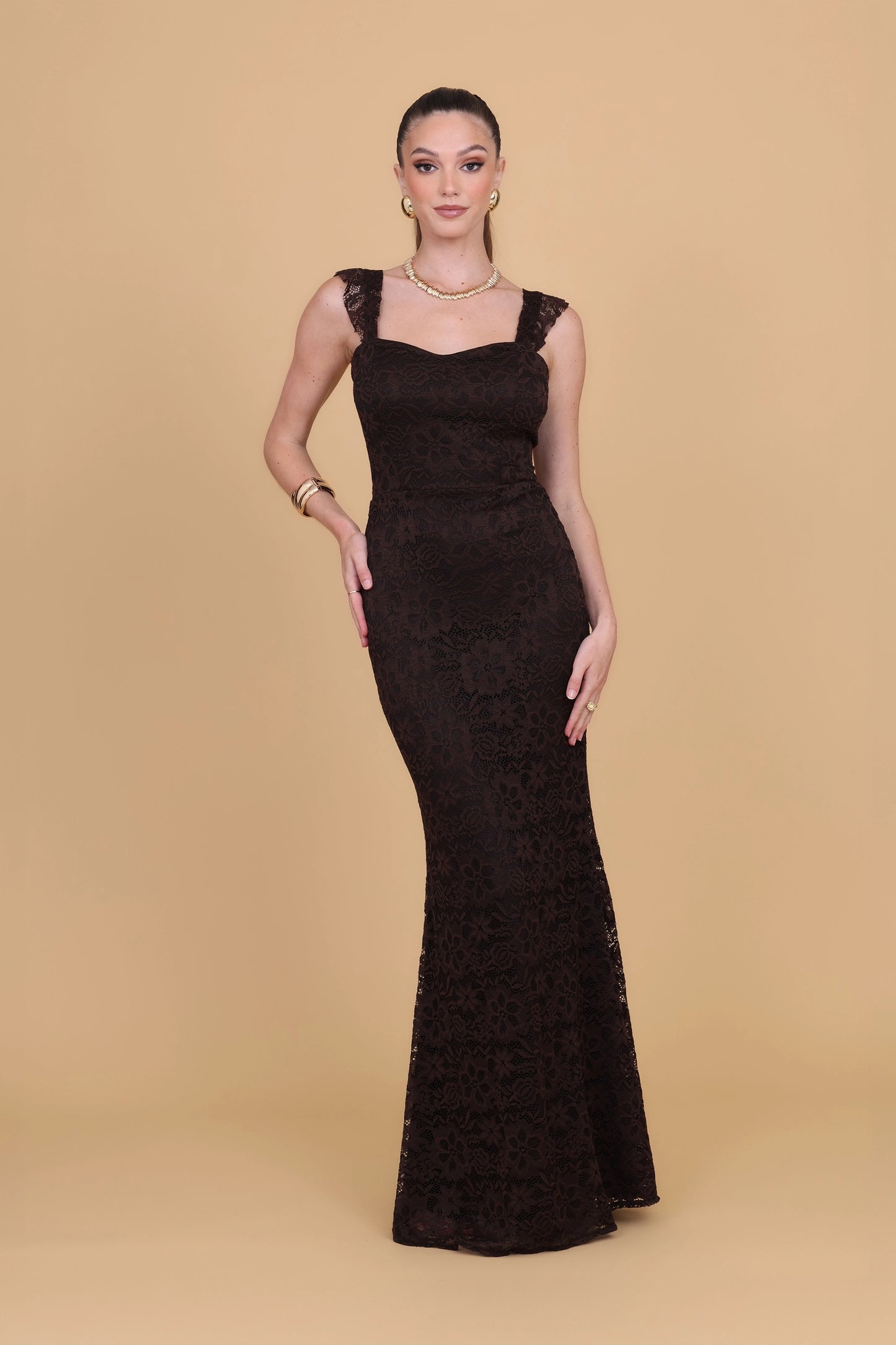 AMI Dark Brown Maxi Dress