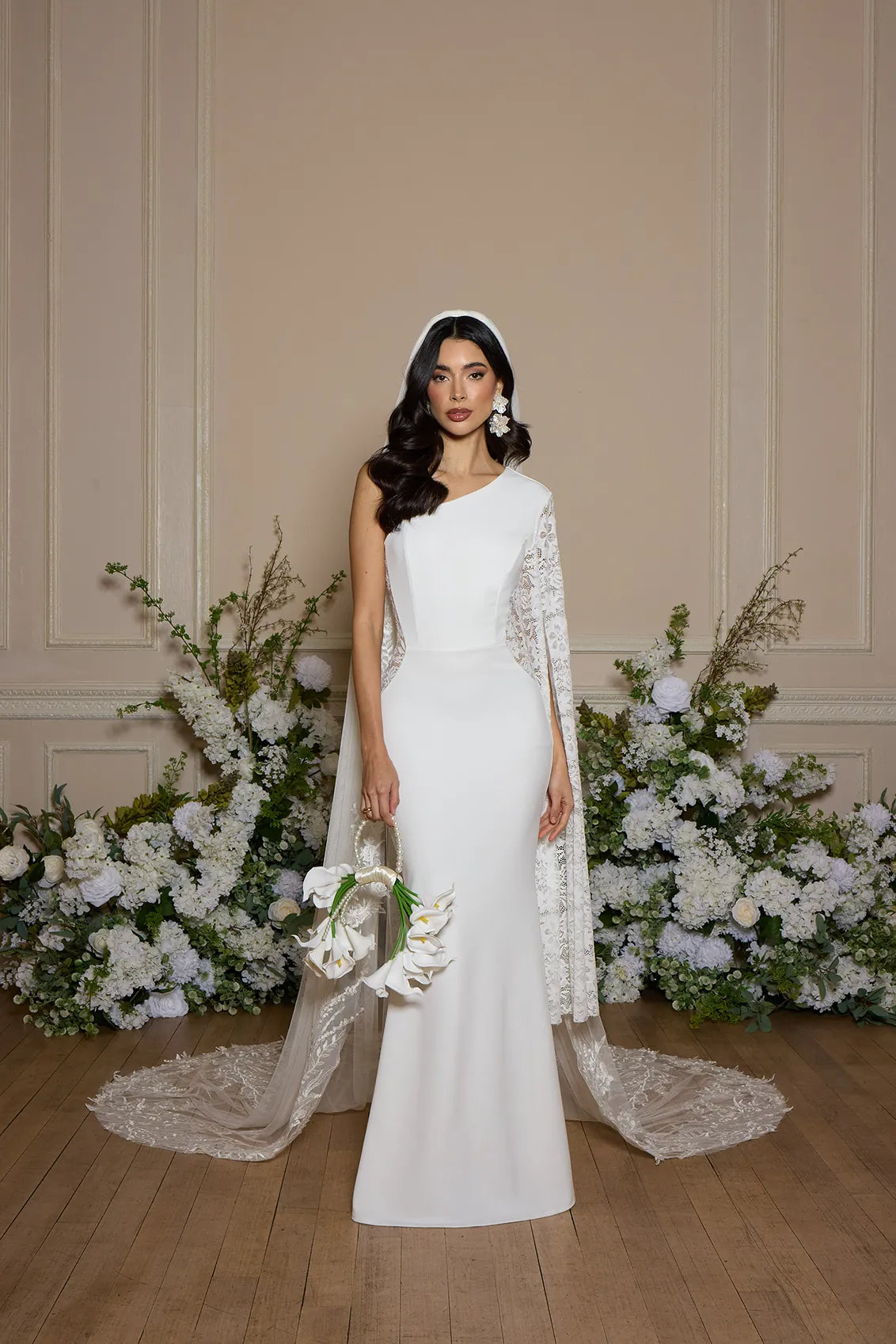 CASSIDY White Lace One Sleeve Maxi Dress | WalG London CASSIDY White Lace One Sleeve Maxi Dress | WalG London