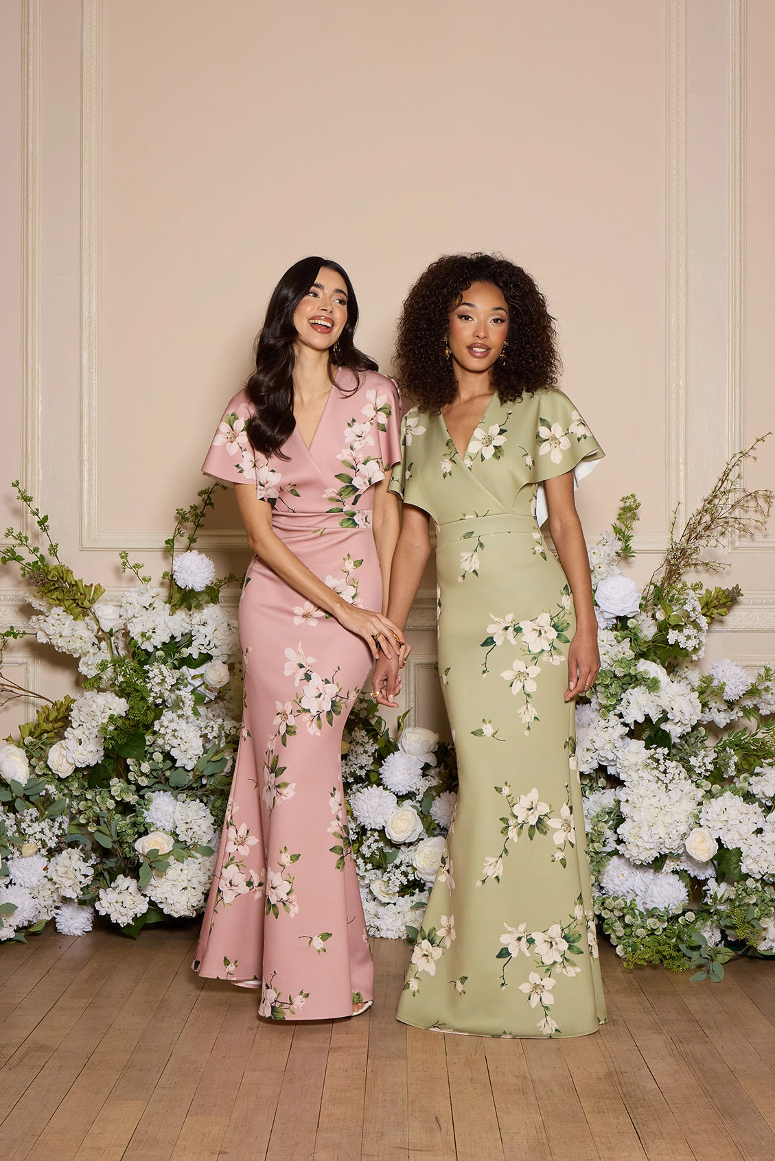 BETTY Dark Pink Orchid Wrap Maxi Dress
